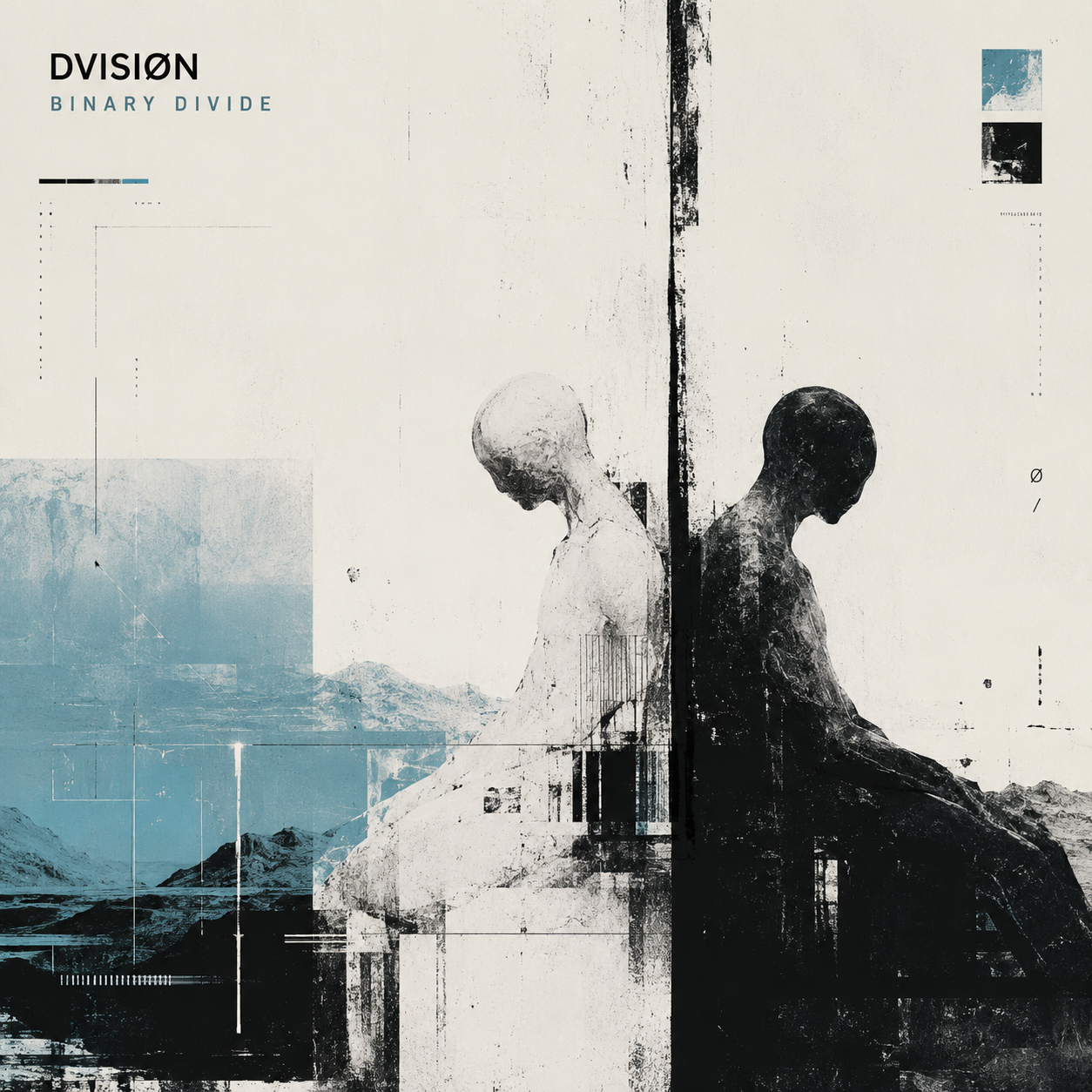 Binary Divide debut album artwork by DVISIØN